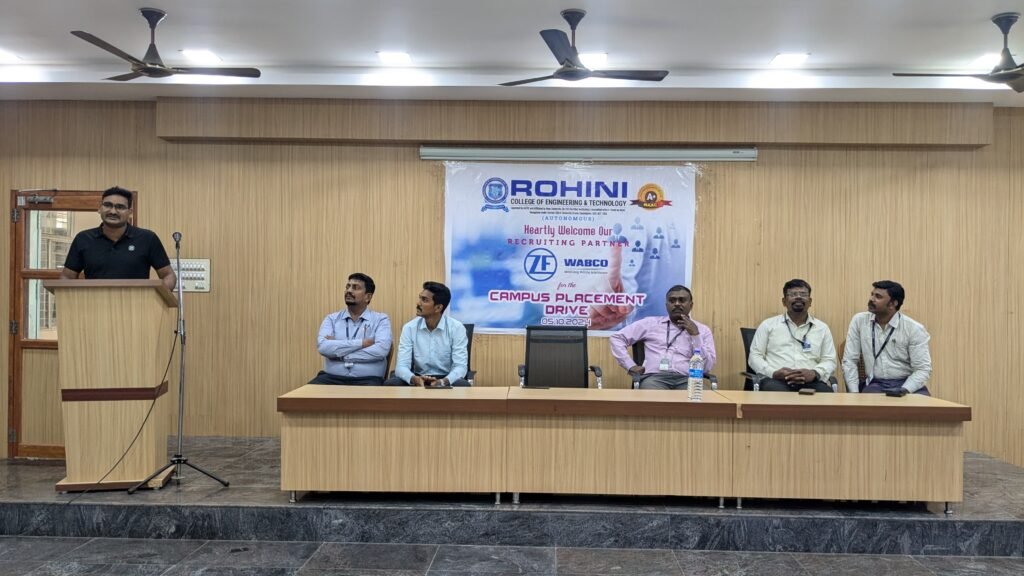 Top Placement Engineering College in Kanyakumari: ZF Commercial Vehicle Recruits 45 Students at Rohini College Campus Drive